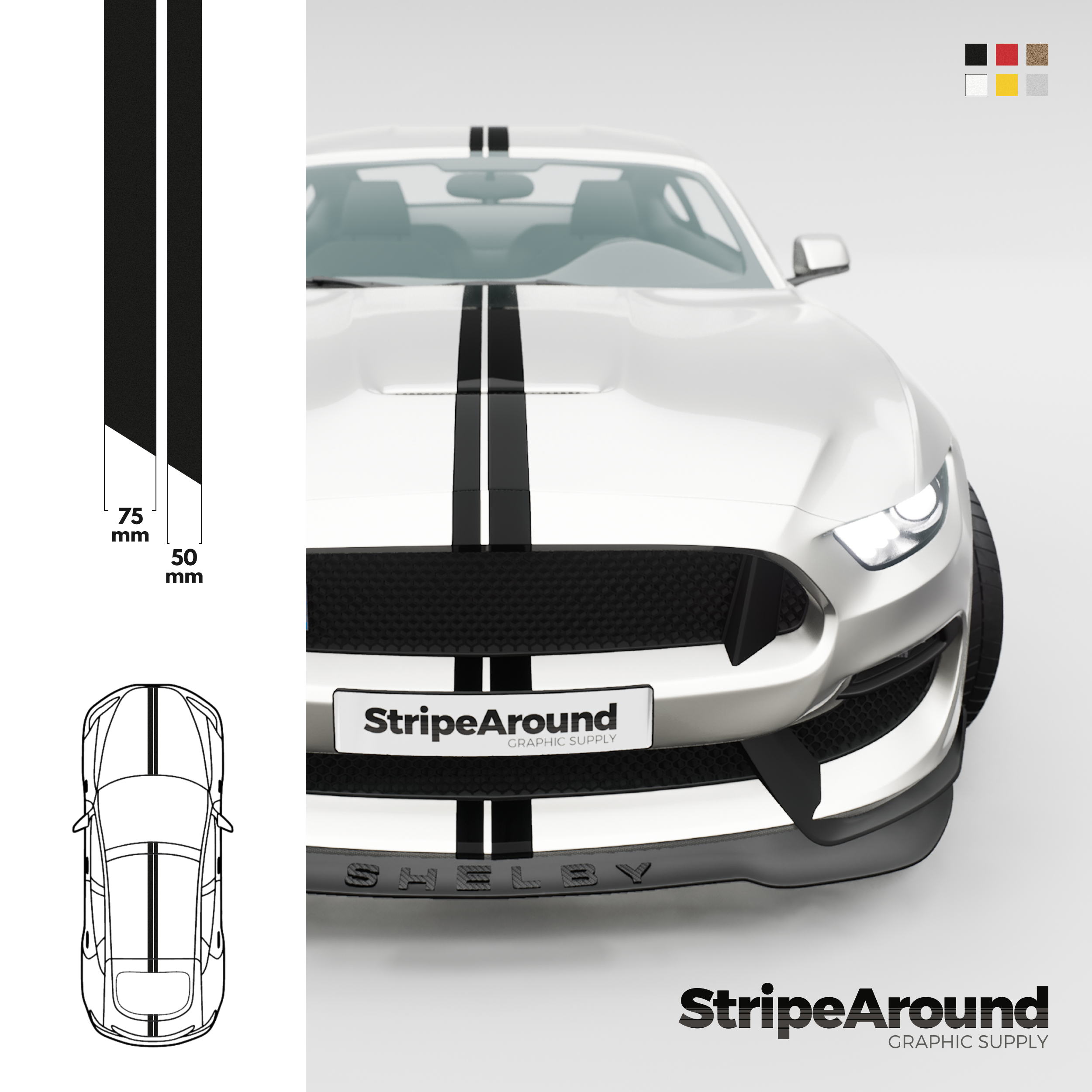 Car Pinstripe Kit 03 Stripe Around